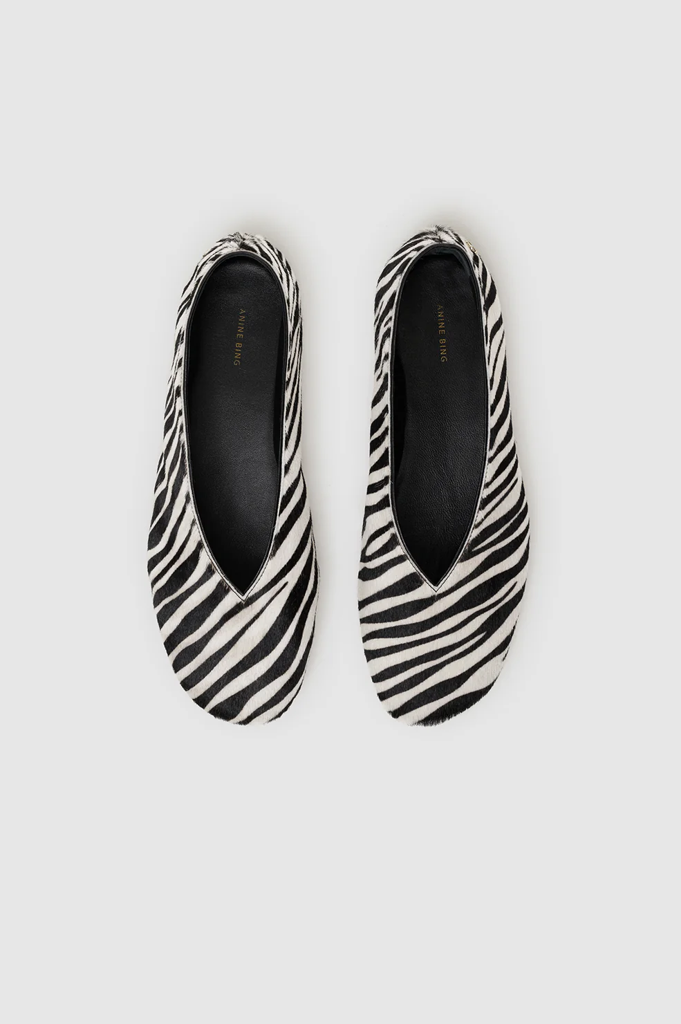 Ana Flats Calf Hair  - Zebra - Image 3