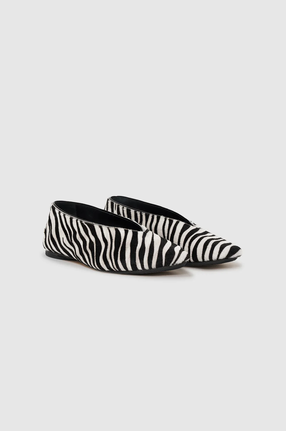 Ana Flats Calf Hair  - Zebra - Image 5