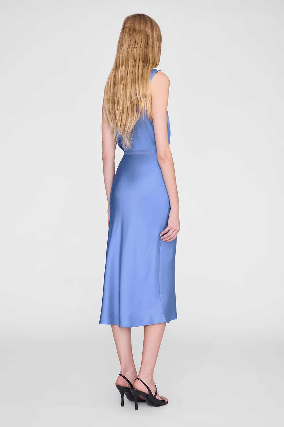 Bar Silk Skirt - Storm Blue - Image 2