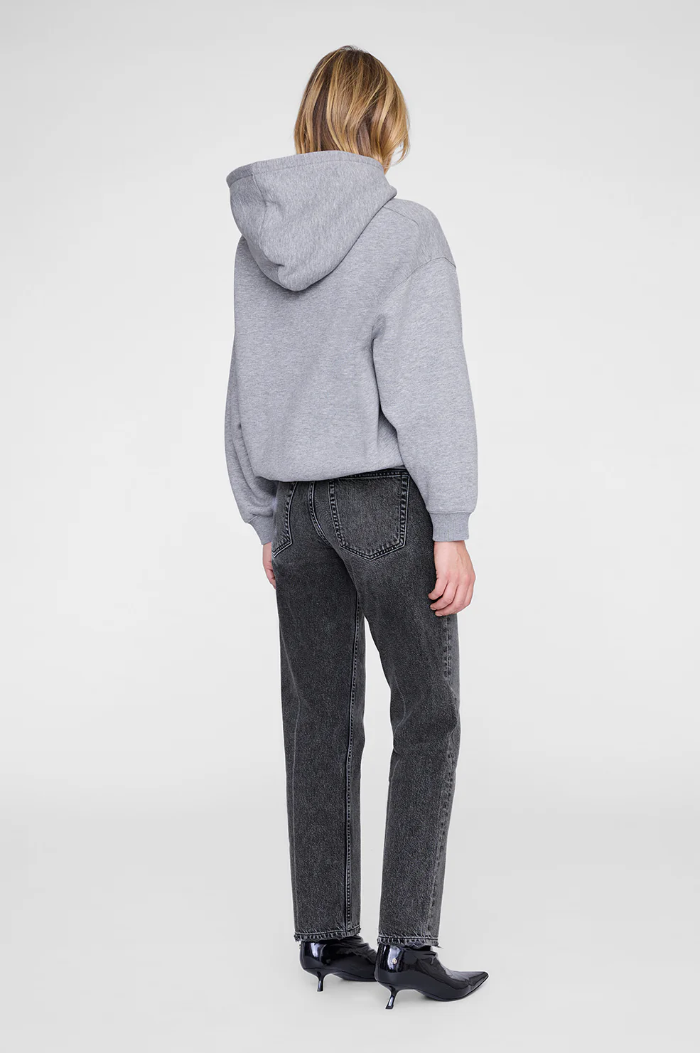 Jaci Hoodie Letterman - Medium Heather Grey - Image 2