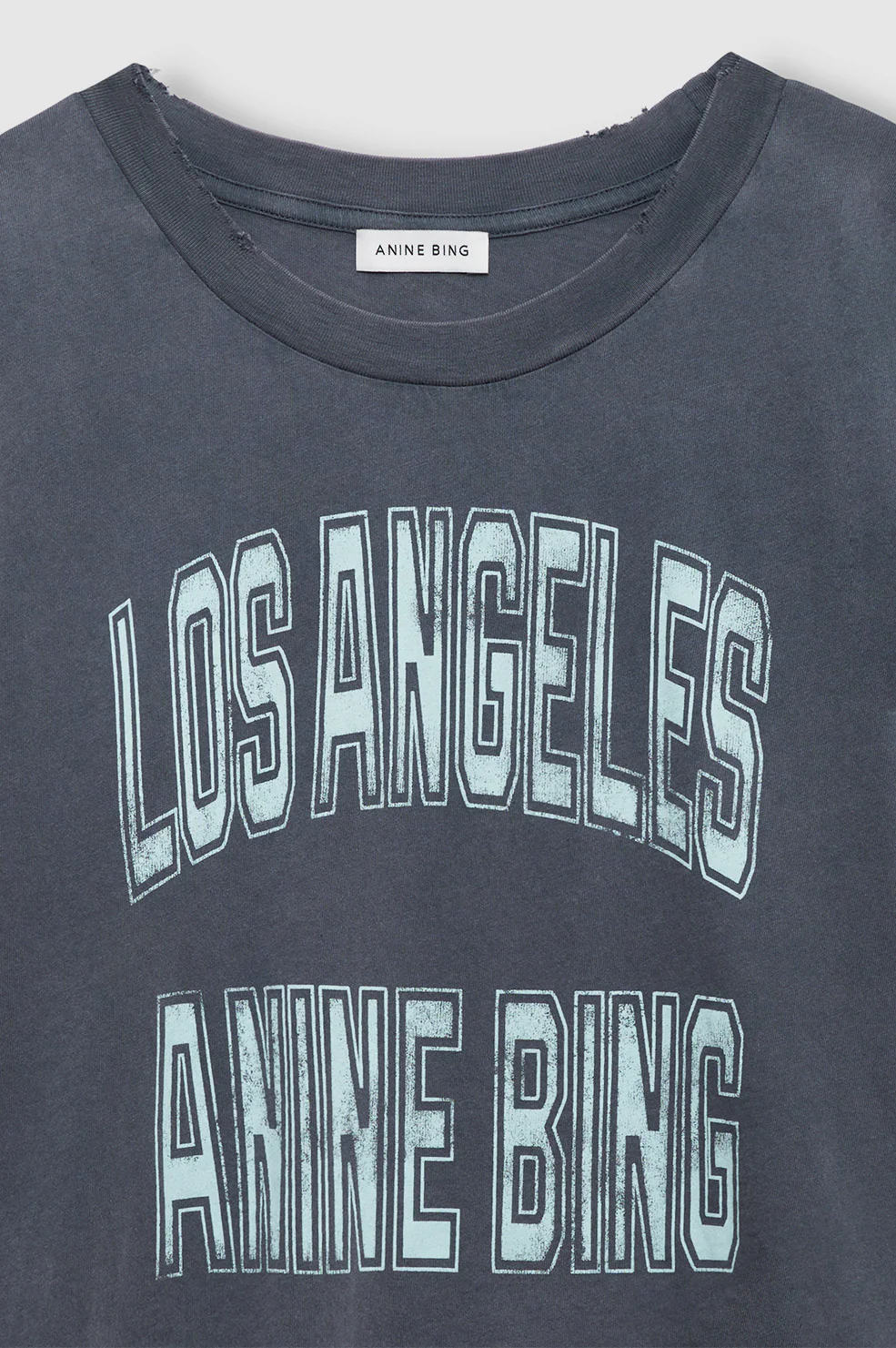 Johnny Cropped Tee - Washed Grey - Image 4