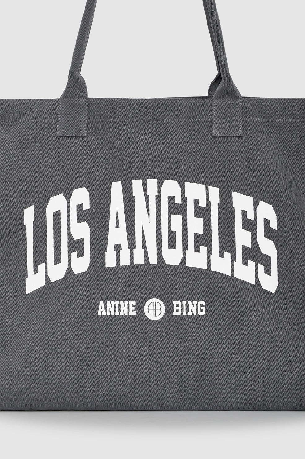 Leo Canvas Tote Los Angeles University - Washed Grey - Image 4