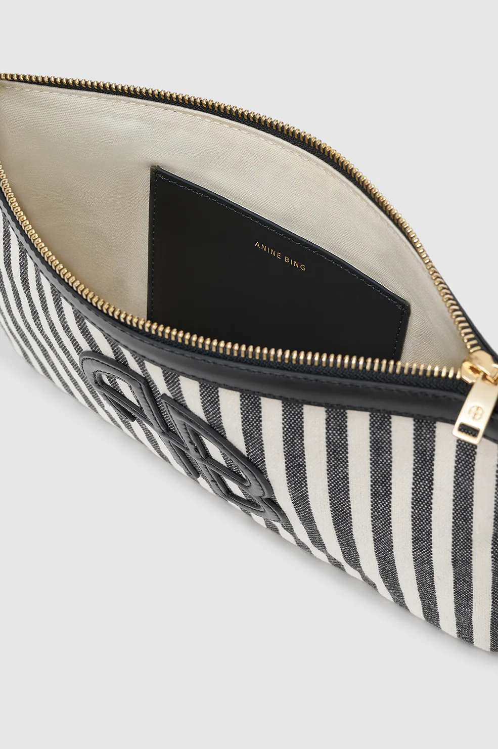 Lili Pouch - White And Black Stripe - Image 5
