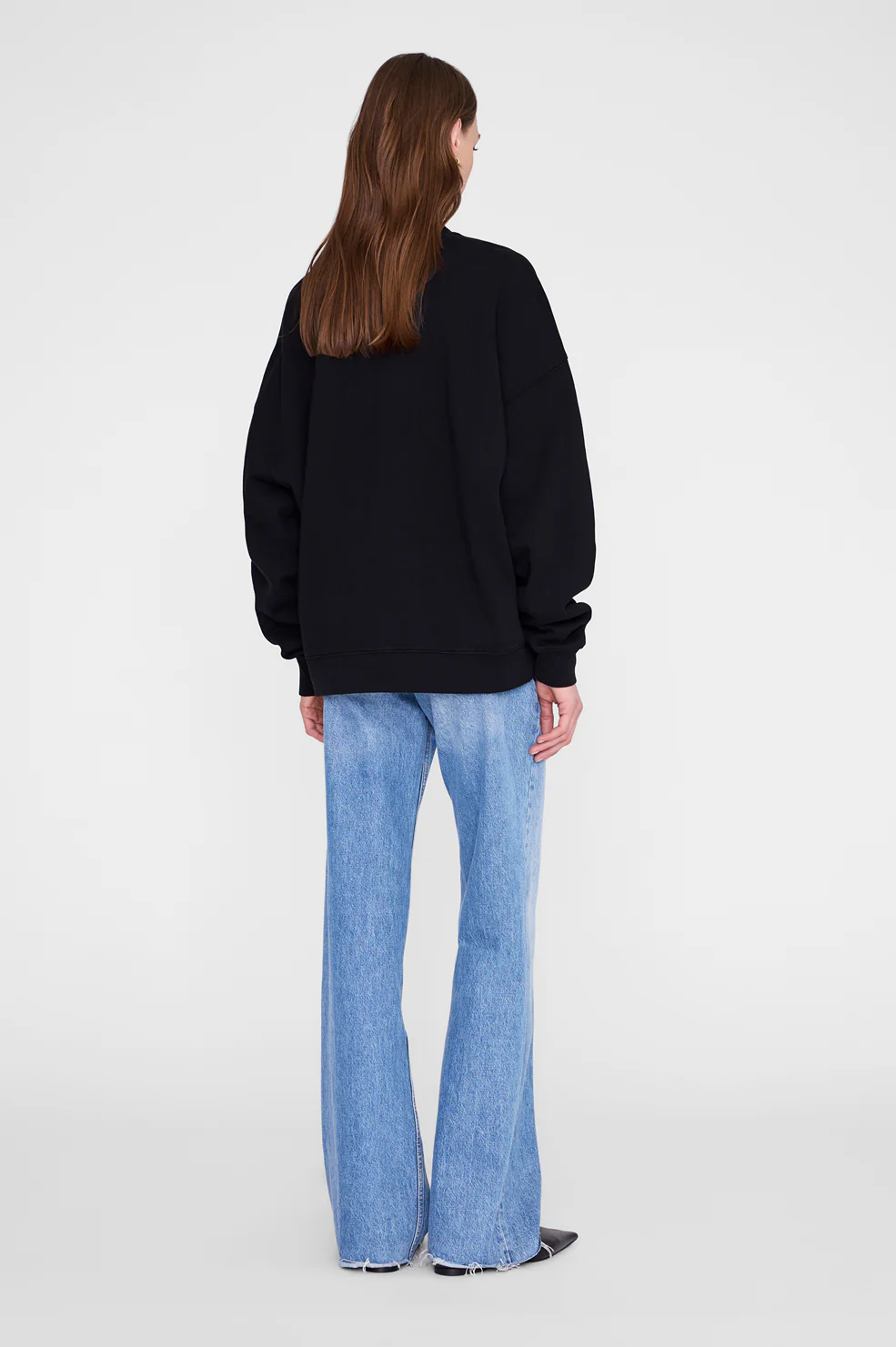 Miles Oversized Sweatshirt Letterman - Black - Image 5