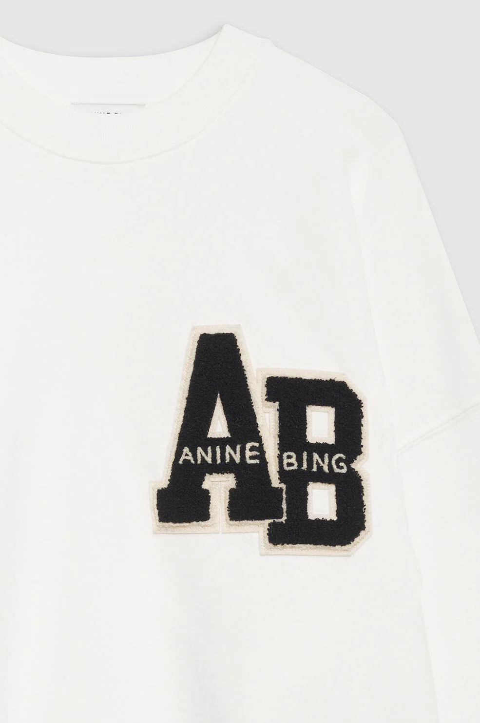 Miles Oversized Sweatshirt Letterman - Off White - Image 4