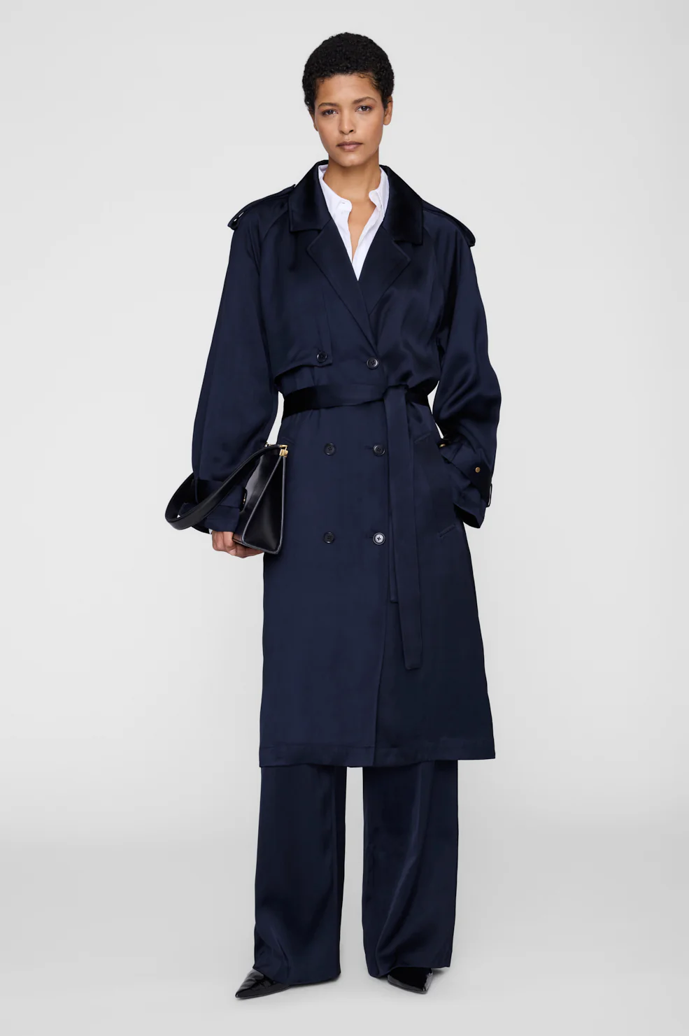 Rickie Maxi Trench - Navy - Image 2